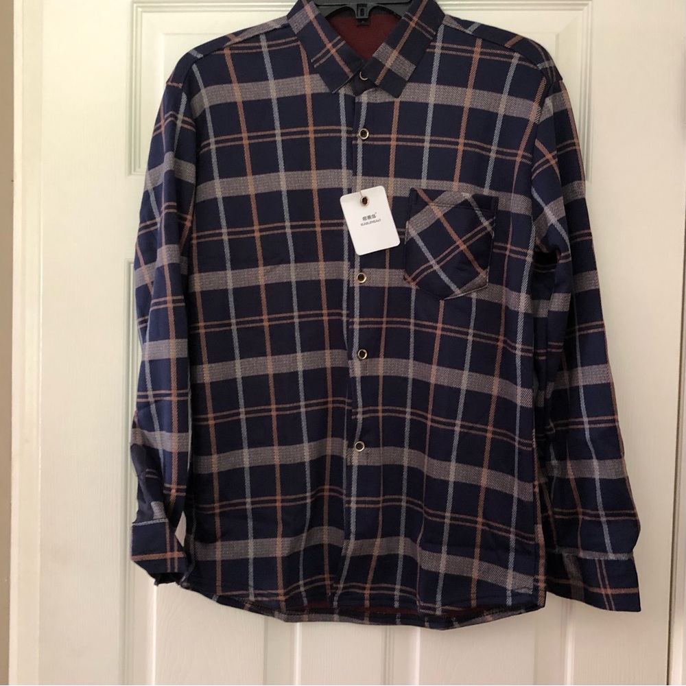 Men/women, Long Sleeve Shirt, Thick Fleece-Warm, Classic Quality Plaid, NWT